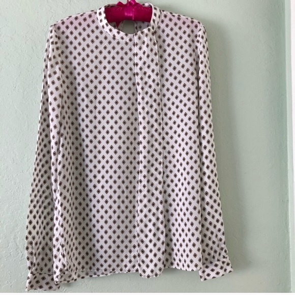 Zara Neutral Printed Blouse - Picture 1 of 3